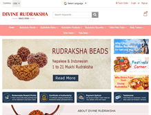 Tablet Screenshot of divine-rudraksha.com